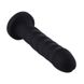 Силиконовый фаллоимитатор для секс-машин Hismith 7.1″ Anal Dildo Black, система KlicLok 104183 фото 1